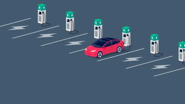 empty electric car lot